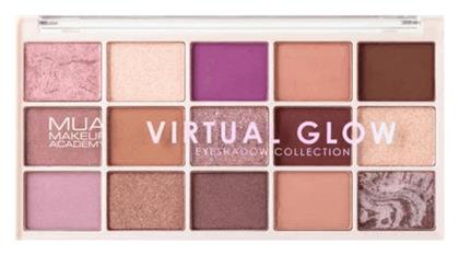15 Shade Παλέτα με Σκιές Ματιών Matte σε Στερεή Μορφή Virtual Glow 12gr MUA