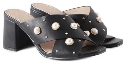 Mules Sandal Mid Heel L5010F-2A-BLACK Γυναικείο Feng Shoe