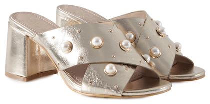 Mules FS By Sandal Mid Heel L5010F-2A-GOLD Γυναικείο Feng Shoe