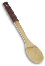 Bamboo Ρηχή Κουτάλα Κουζίνας Ξύλινη Καφέ 30.5cm 1τμχ Nava