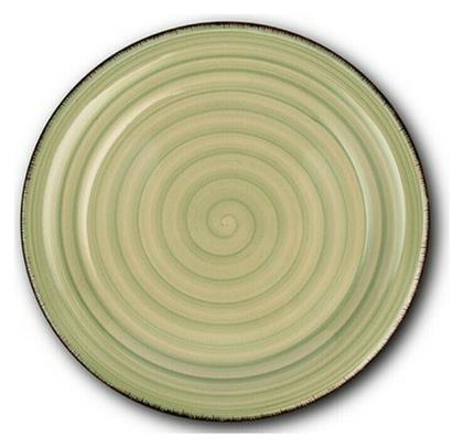 Lines Oil Green Πιάτο Ρηχό Κεραμικό Oil Green με Διάμετρο 27cm Nava