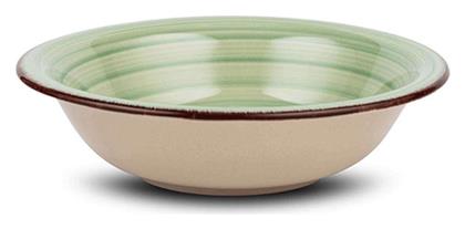 Lines Πιάτο Βαθύ Κεραμικό Oil Green με Διάμετρο 22cm Nava