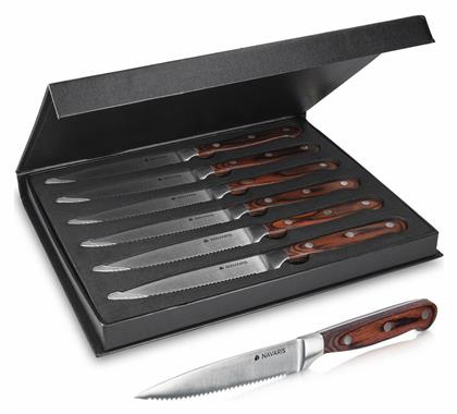 Μαχαίρια Steak από Ανοξείδωτο Ατσάλι 11.5cm 6τμχ Navaris