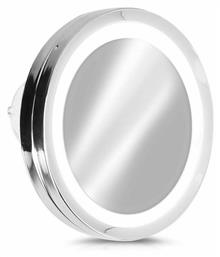 Magnifying Mirror with LED Lighting and Suction Cup Silver Navaris