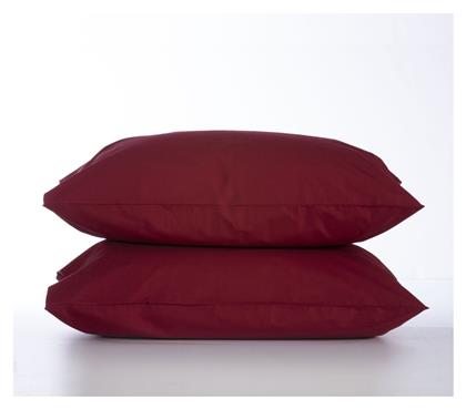 Nef-Nef Homeware Basic Σετ Μαξιλαροθήκες με Φάσα 52x72εκ. 970 Bordo - Nef Nef