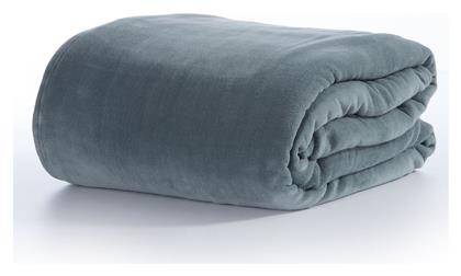 Nef-Nef Homeware Cosy Κουβέρτα Fleece Υπέρδιπλη 220x240εκ. Dusty Blue - Nef Nef