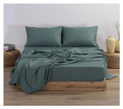 Nef-Nef Homeware Διπλό 140x200+30εκ. με Λάστιχο Basic Πράσινο - Nef Nef