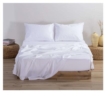 Nef-Nef Homeware Διπλό 140x200+30εκ. με Λάστιχο Basic White - Nef Nef