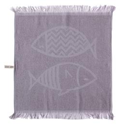 Nef-Nef Homeware Fish Style Grey Ποτηρόπανο από 100% Βαμβάκι σε Γκρι Χρώμα 50x50cm - Nef Nef