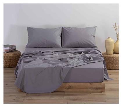 Nef-Nef Homeware Ημίδιπλο 120x200+30εκ. με Λάστιχο Basic 726 Light Grey - Nef Nef