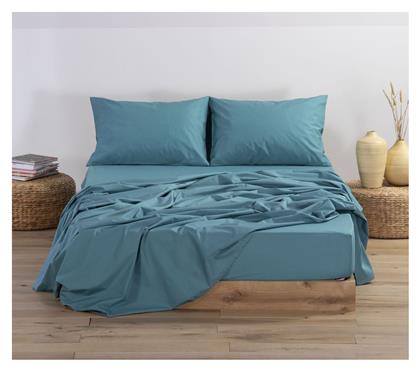 Nef-Nef Homeware Ημίδιπλο 120x200+30εκ. με Λάστιχο Basic Dusty Petrol - Nef Nef