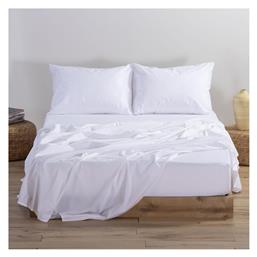 Nef-Nef Homeware Υπέρδιπλο 160x200+30εκ. με Λάστιχο Basic 200 White - Nef Nef