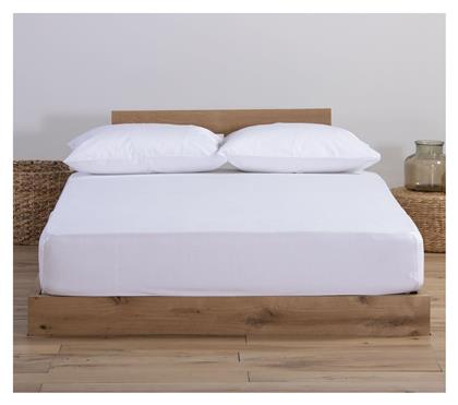 Nef-Nef Homeware Υπέρδιπλο 160x200+30εκ. με Λάστιχο Jersey 200 White - Nef Nef