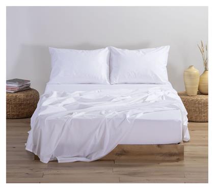 Nef-Nef Homeware King Size 180x200+35εκ. με Λάστιχο Basic White - Nef Nef