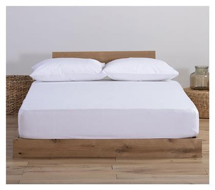 Nef-Nef Homeware Μονό 100x200+30εκ. με Λάστιχο Jersey 200 White - Nef Nef