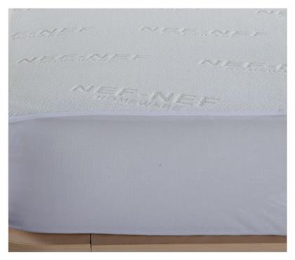 Nef-Nef Homeware Προστατευτικό Επίστρωμα Υπέρδιπλο Αδιάβροχο με Φάσα Ζακάρ Λευκό 160x200+30εκ. Nef Nef από το Spitishop