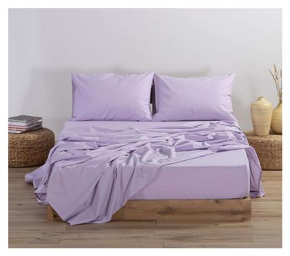 Nef-Nef Homeware Σεντόνι Διπλό με Λάστιχο 140x200+30εκ. Basic 1159 Lavender - Nef Nef