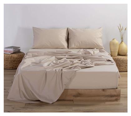 Nef-Nef Homeware Σεντόνι Διπλό με Λάστιχο 140x200+30εκ. Basic 730 Beige - Nef Nef