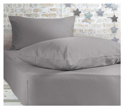 Nef-Nef Homeware Σεντόνι Διπλό με Λάστιχο 140x200+30εκ. Jersey L.Grey - Nef Nef