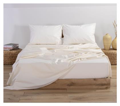 Nef-Nef Homeware Σεντόνι Υπέρδιπλο με Λάστιχο 160x200+30εκ. Basic Cream - Nef Nef