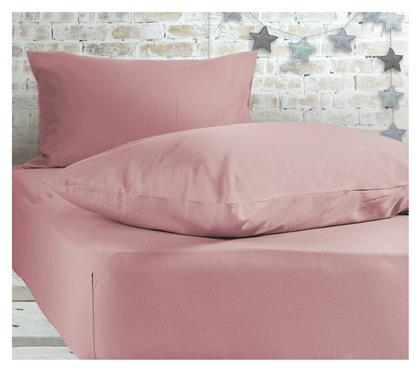 Nef-Nef Homeware Σεντόνι King Size με Λάστιχο 180x200+35εκ. Jersey 1018 Pink - Nef Nef