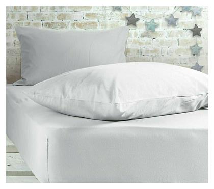 Nef-Nef Homeware Σεντόνι King Size με Λάστιχο 180x200+35εκ. Jersey 200 White - Nef Nef