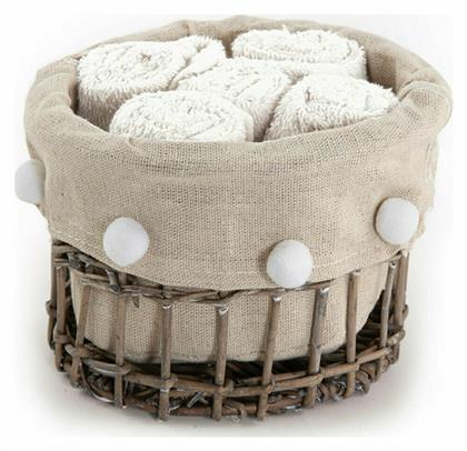 Nef-Nef Homeware Σετ Πετσέτες Μπάνιου 5τμχ Please Cream Καλαθάκι με Λαβέτες 1121 Cream Βάρους 450gr/m² - Nef Nef