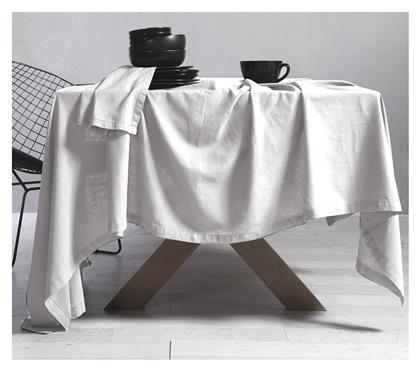 Τραπεζομάντηλο Λινό Cotton-Linen White 150x300εκ. Nef-Nef από το Spitishop