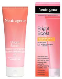 Bright Boost Hydrating Λεπτόρρευστη Κρέμα Προσώπου Ημέρας με SPF30 για Αντιγήρανση με Βιταμίνη C 50ml Neutrogena