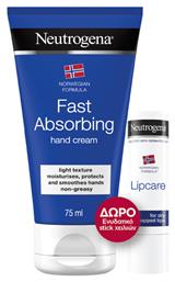 Fast Absorbing Σετ Περιποίησης για Ενυδάτωση με Κρέμα Χεριών & Lip Balm Neutrogena