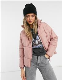 New Look boxy puffer jacket in pale pink από το Asos