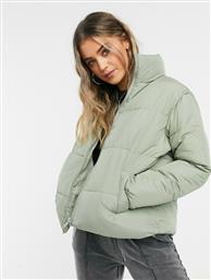 New Look boxy puffer jacket in sage green από το Asos
