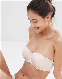 New Look microfibre strapless bra-Stone από το Asos