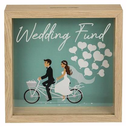 Κουμπαράς Ξύλινος Wedding Fund Πράσινος 20x5x20cm Next