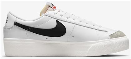 Blazer Low Γυναικεία Flatforms Sneakers White Black / Sail / Team Orange Nike