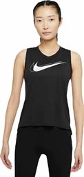 Dri-Fit Swoosh Run Αμάνικη Γυναικεία Αθλητική Μπλούζα Μαύρη Nike