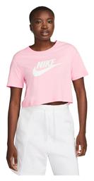 Essential Γυναικείο Crop Top Κοντομάνικο Καλοκαιρινό Ροζ Nike από το Outletcenter