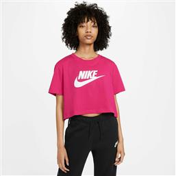 Essential Γυναικείο Crop Top Κοντομάνικο Φούξια Nike από το Cosmos Sport