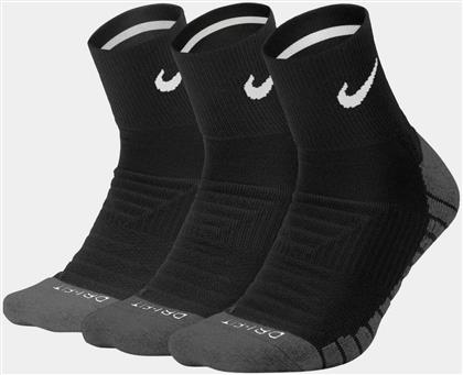 Nike Everyday Αθλητικές Κάλτσες Μαύρες 3 Ζεύγη από το MybrandShoes