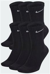 Nike Everyday Αθλητικές Κάλτσες Μαύρες 6 Ζεύγη από το Spartoo
