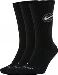 Nike Everyday Μπασκετικές Κάλτσες Μαύρες 3 Ζεύγη από το SportGallery