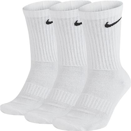 Nike Everyday Αθλητικές Κάλτσες Λευκές 3 Ζεύγη από το Cosmos Sport