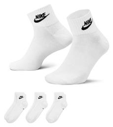 Everyday Essential Αθλητικές Κάλτσες Λευκές 3 Ζεύγη Nike