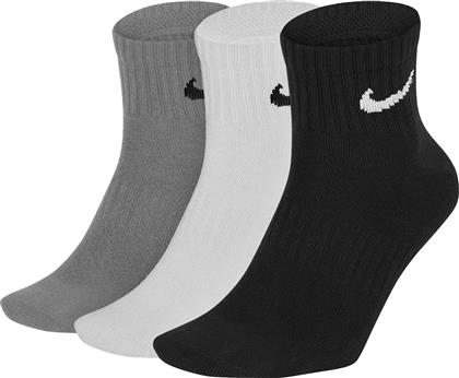 Nike Everyday Lightweight Αθλητικές Κάλτσες Πολύχρωμες 3 Ζεύγη από το Cosmos Sport