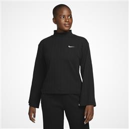 Nike Μακρυμάνικη Γυναικεία Μπλούζα Μαύρη