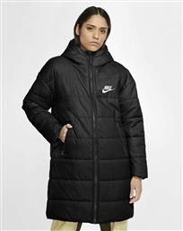 Nike Sportswear Μακρύ Γυναικείο Puffer Μπουφάν για Χειμώνα Μαύρο από το Zakcret Sports