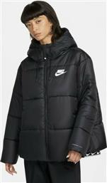 Nike Sportswear Therma-FIT Repel Κοντό Γυναικείο Puffer Μπουφάν Αδιάβροχο για Χειμώνα Μαύρο