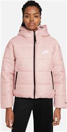Nike Sportswear Therma Fit Repel Κοντό Γυναικείο Puffer Μπουφάν για Χειμώνα Ροζ από το MybrandShoes