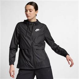 Nike Sportswear Woven Γυναικείο Μπουφάν Running Αντιανεμικό Μαύρο