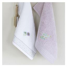Home Σετ Πετσέτες 2 X 30x50 Lavender Λευκό Λιλά Nima